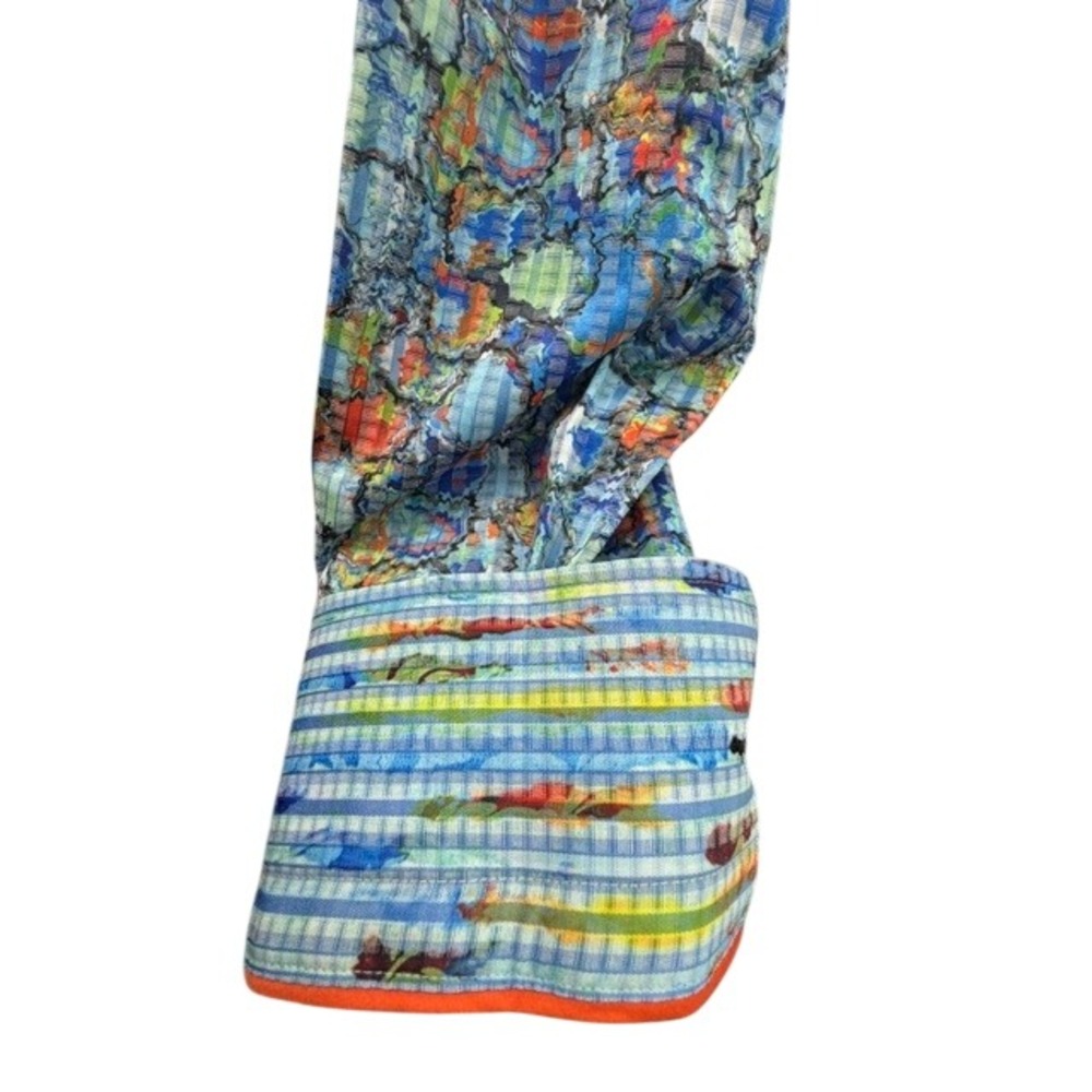 Luchiano Visconti Black Label Shirt 2XLT NWT Big Tall Abstract Blue Button Up - Picture 4 of 8